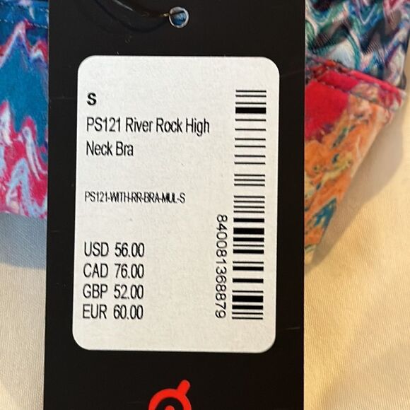 PELOTON LADIES RIVER ROCK HIGH NECK BRA BACK HAS AN OPEN MIDDLE SEE PICTURES NWT - Picture 8 of 8